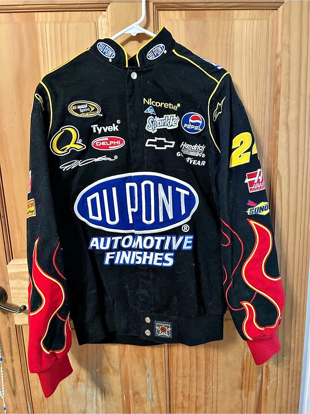 JH Design Jeff Gordon DuPont Twill Driver Uniform Full-Snap Jacket Racing Bomber